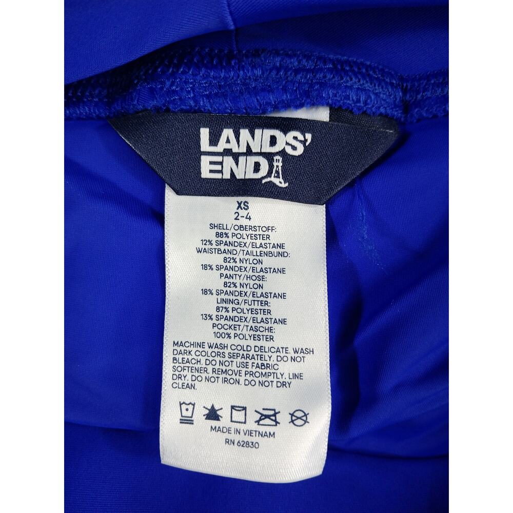 Lands' End Swim Skort Womens XS Size 2-4 Blue UPF 50 Skirt Shorts Bottom NWT - Picture 8 of 10